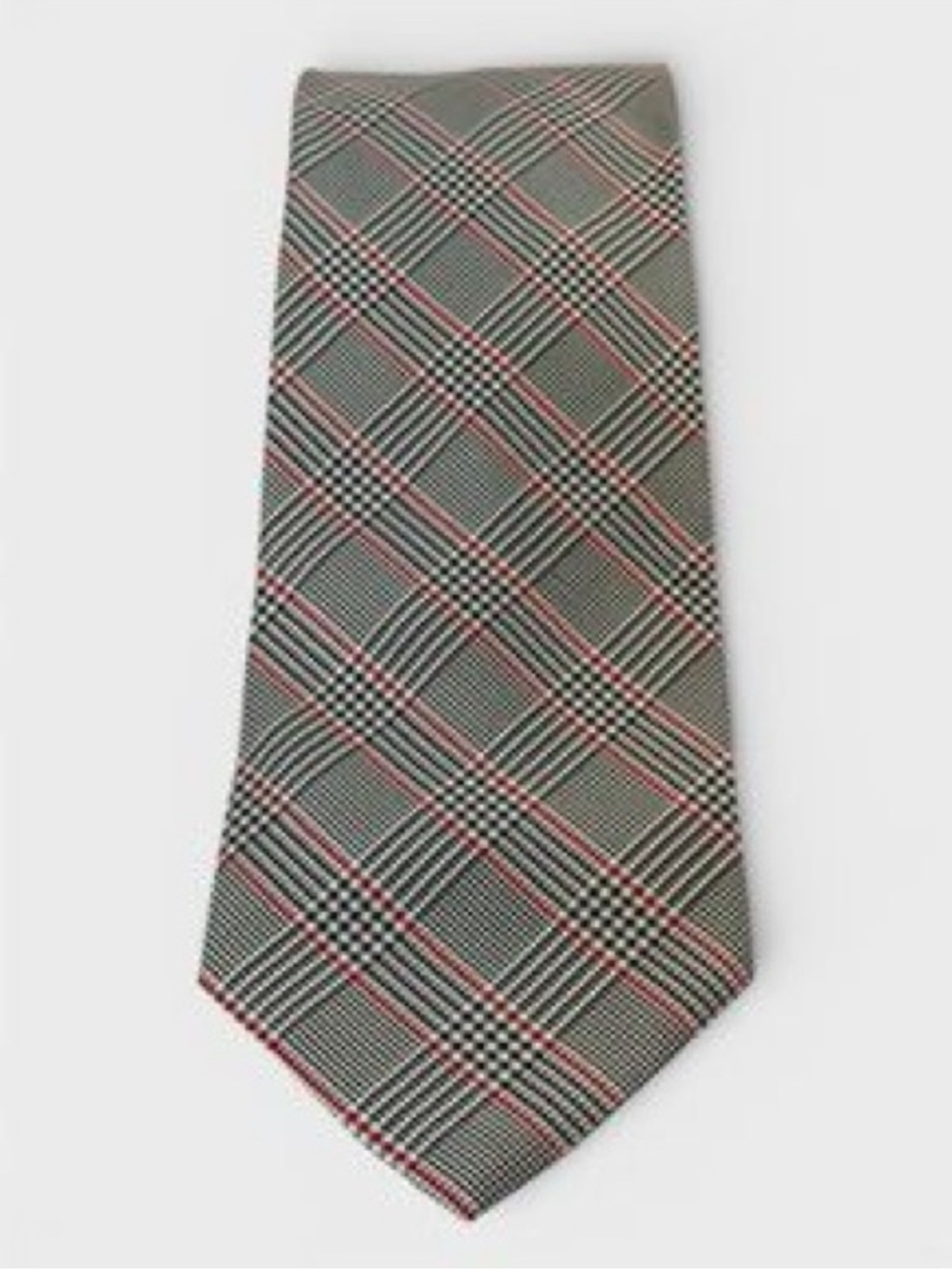 Vintage Dior Monsieur 100% Silk Glen Plaid Classic Designer Mens Tie